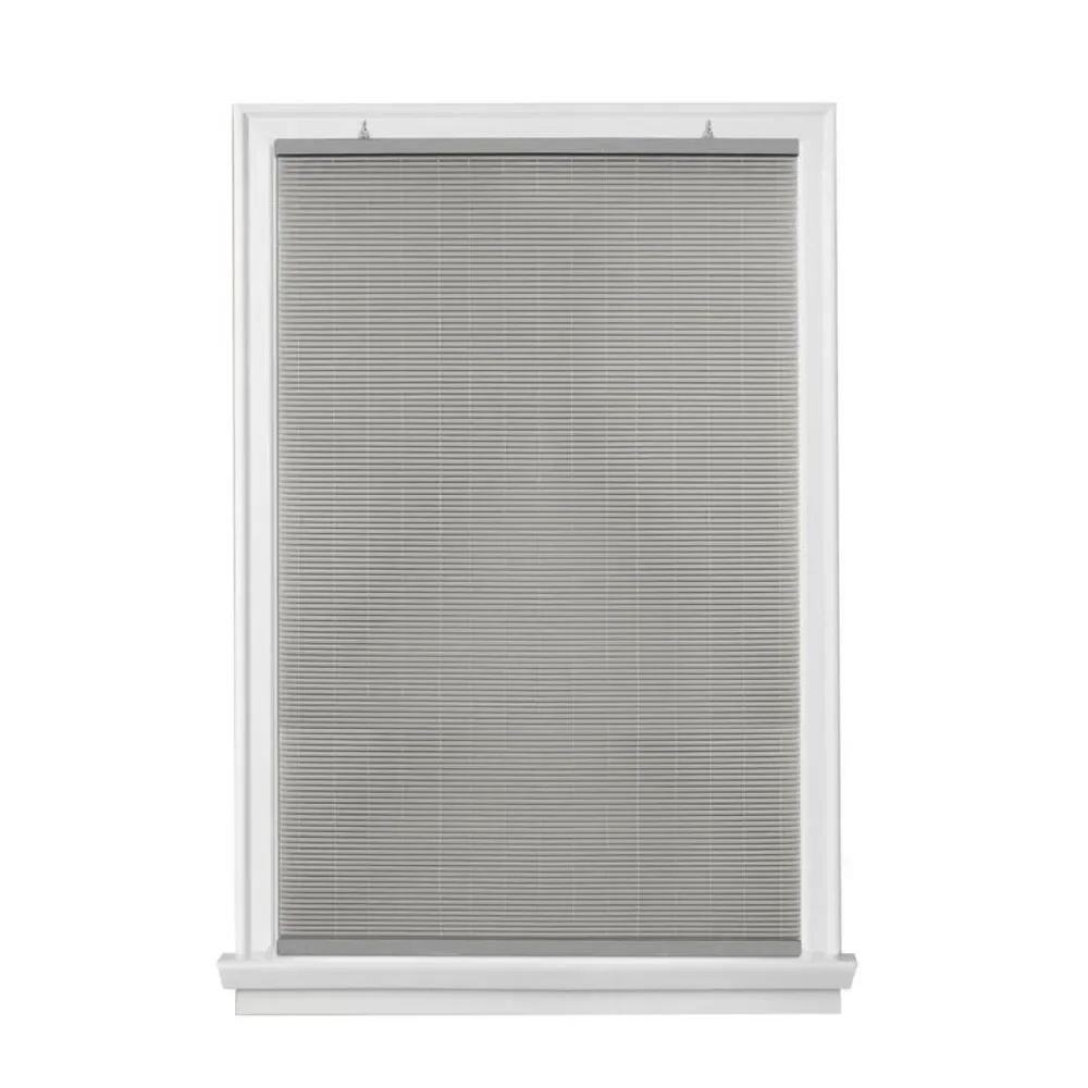 Achim 48 x 72 in. Cordless Solstice Vinyl Roll-Up Blind, Gray